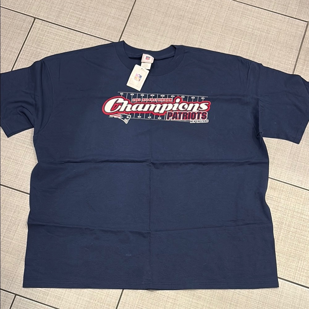 New England Patriots 2003 AFC East Champions T-Shirt 3X NWT